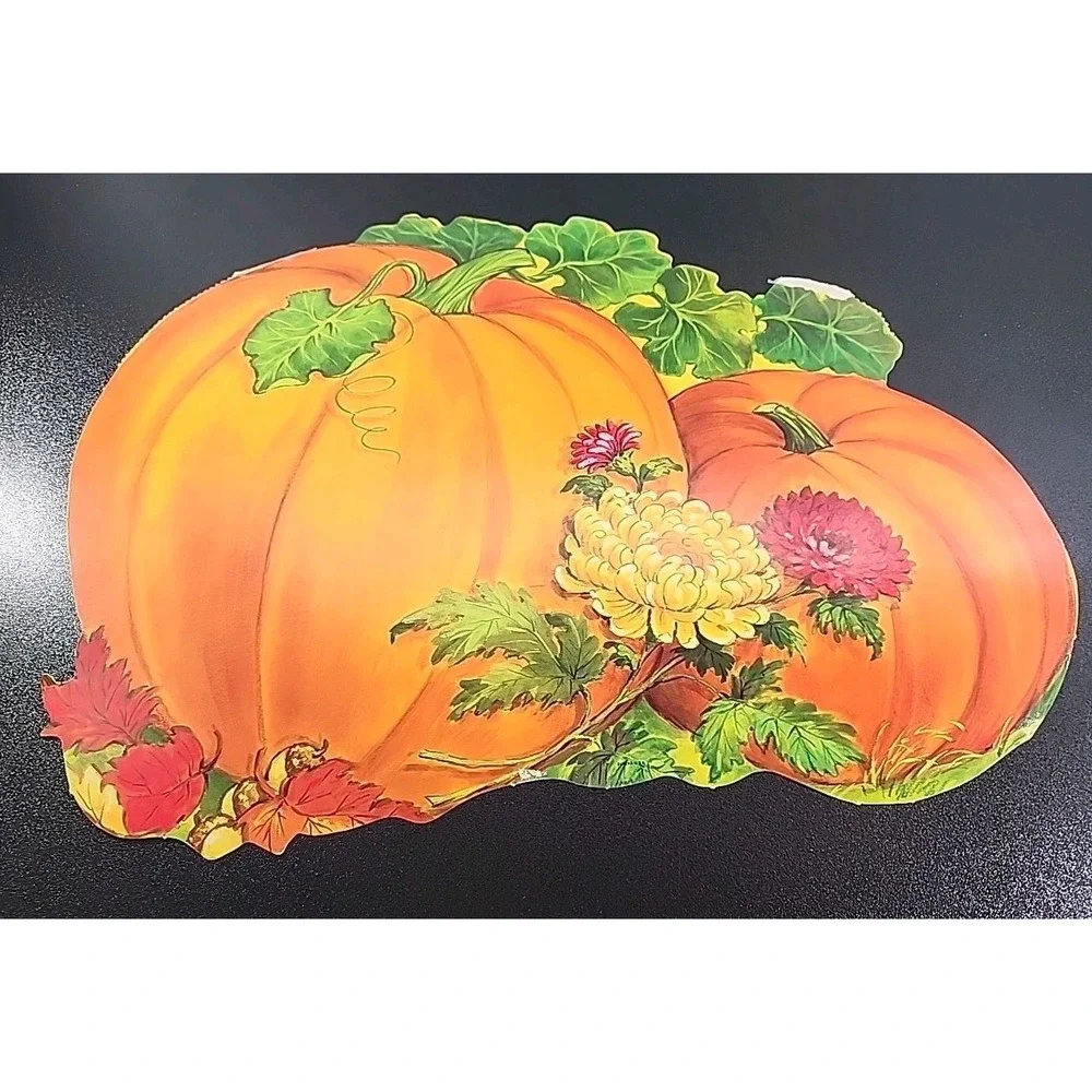 Pumpkins & Flowers Double Sided Die Cut Bulletin Board‎ Aid 12